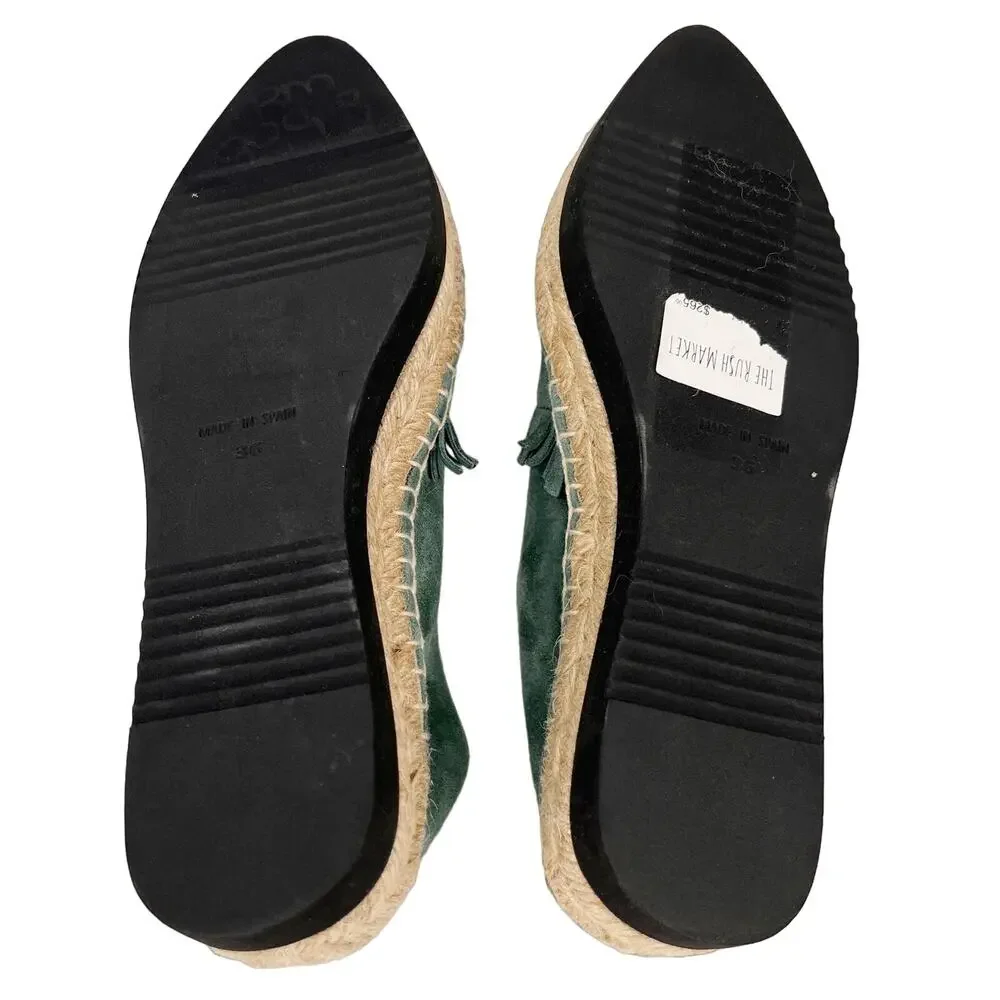 Palomitas by Paloma Barcelo Daniela Espadrilles Green Suede 36 6 Spain